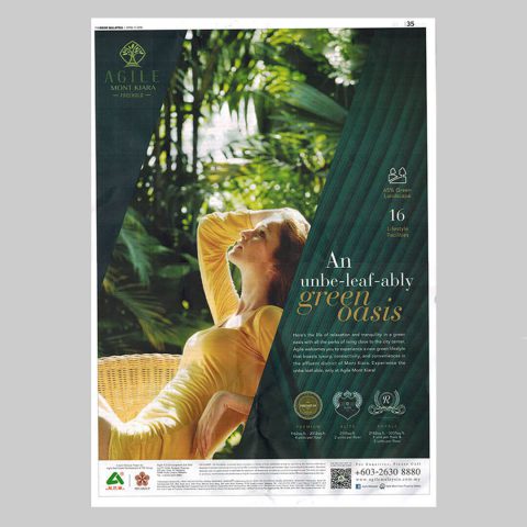 Agile Mont Kiara newspaper advertorial