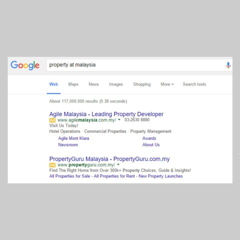 Agile Mont Kiara Google search ad