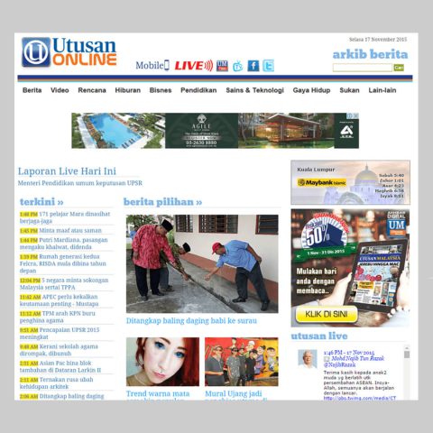 Agile Mont Kiara display ad on Utusan