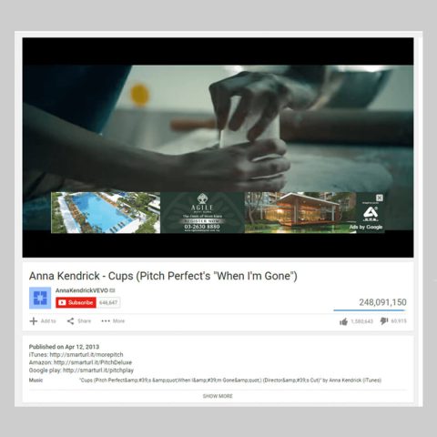 Agile Mont Kiara display ad on YouTube
