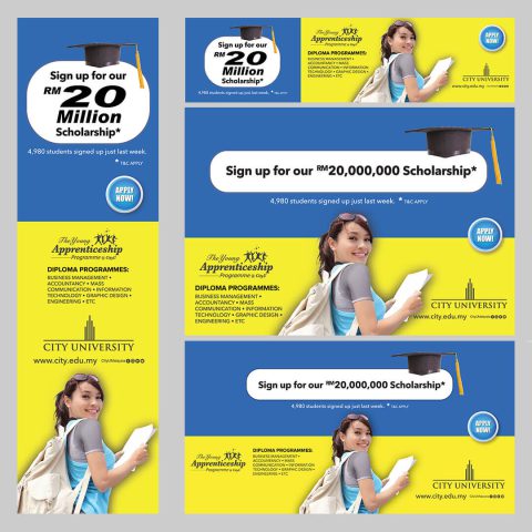 City University scholarship ad on Google