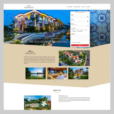 Country Garden landing page on desktop and mobile
